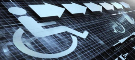 Graphic of wheelchair - title is Audiovisual Media Accessibility